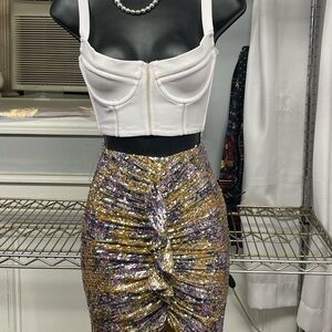 Nookie Multicolor Sequin Skirt🔥
